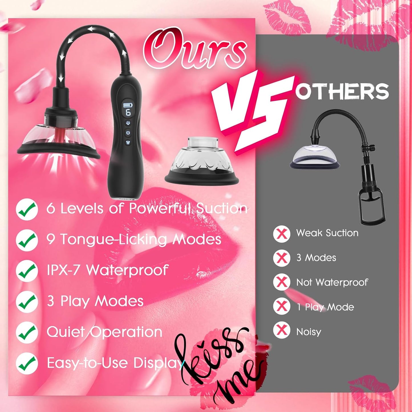 LuxePulse Electric Pussy Pump 6 Suction 9 Modes - SinfulX - Personal Care > Sexual Wellness > Pussy Pump