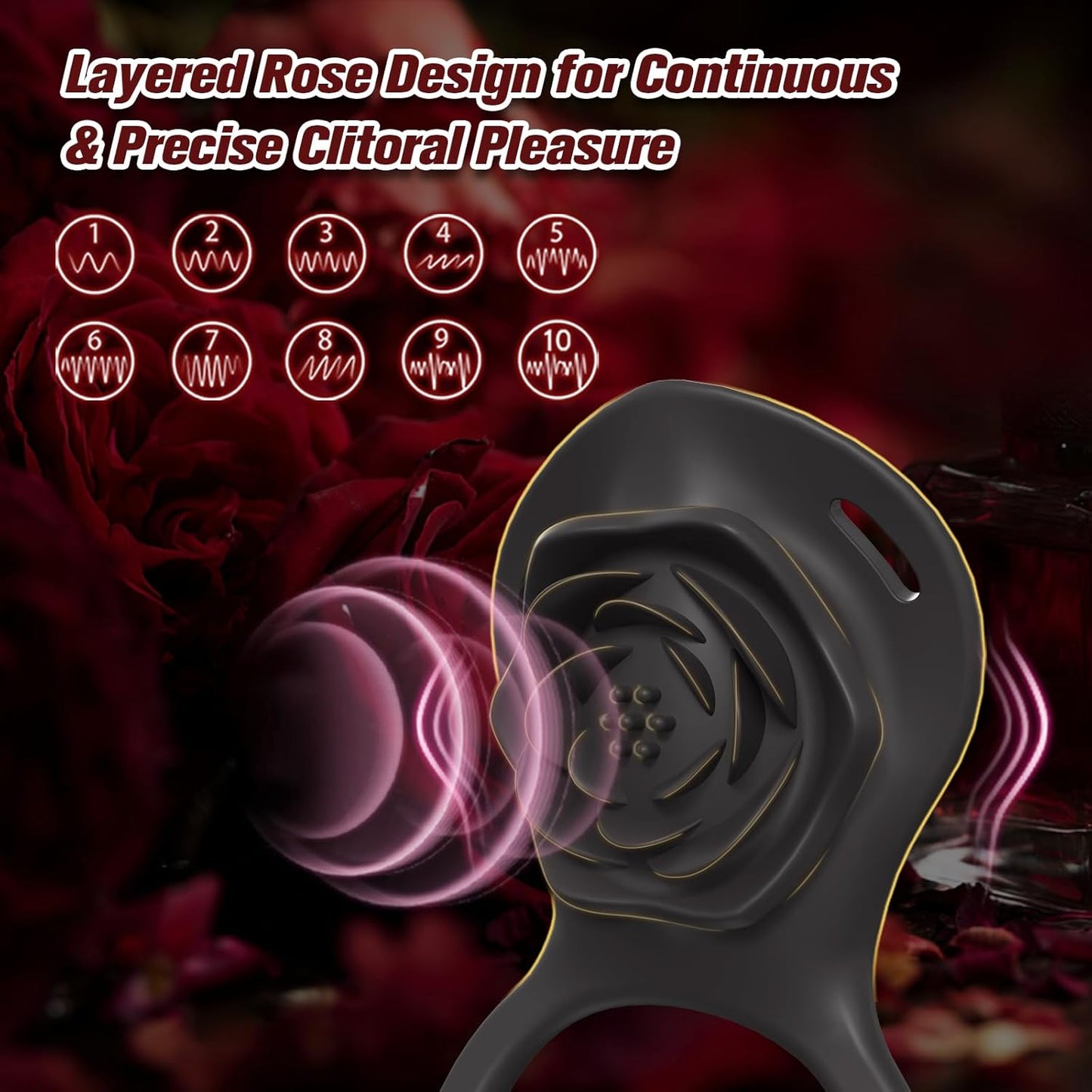 SilentBloom Wearable Clit Vibrator App Remote Quiet Waterproof - SinfulX - Personal Care > Sexual Wellness > Couples Cock Ring