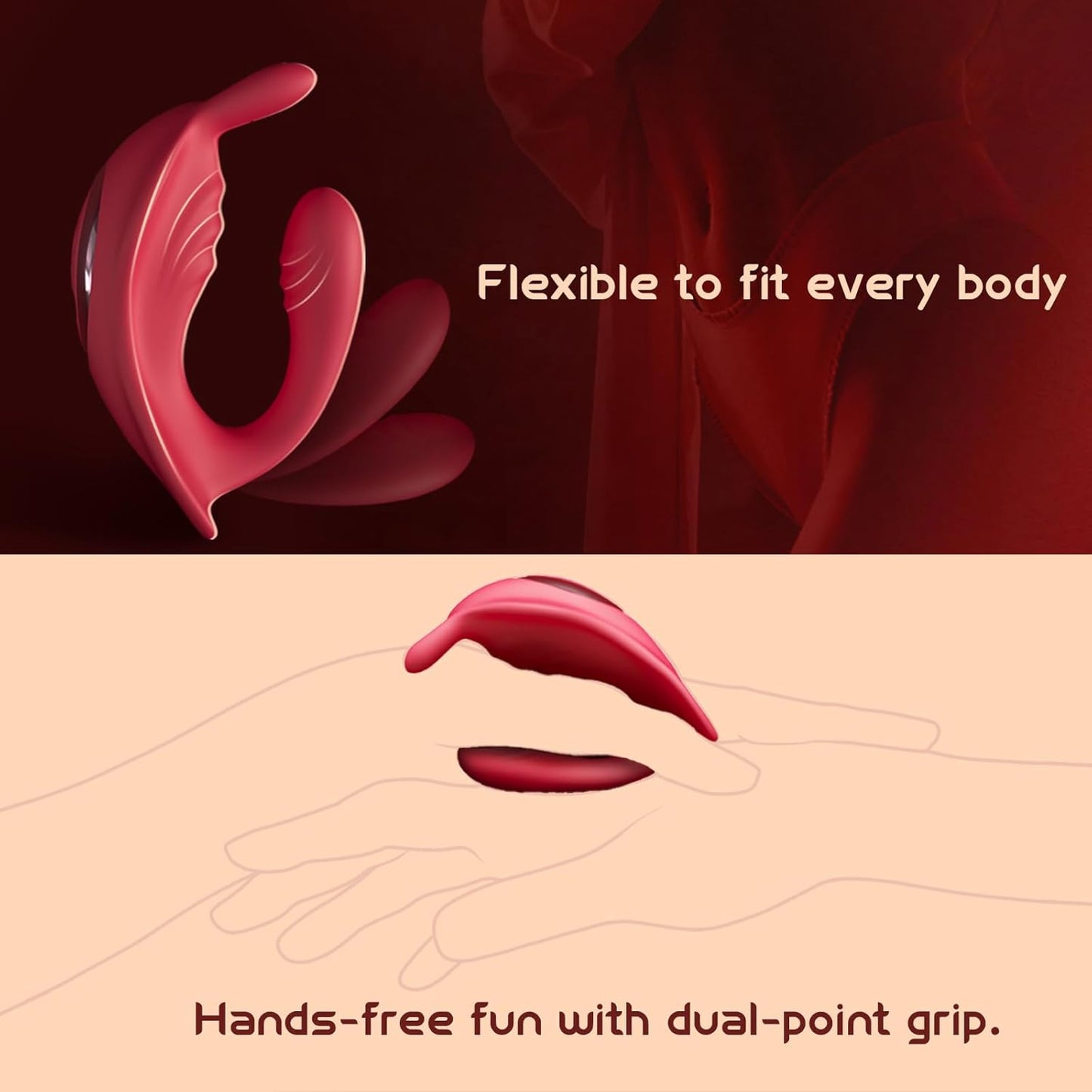 Couples App Remote Control Wearable Vibrator, Couple Women Adult Sex Toys, Long Distance Panty Vibrator with Rabbit Stimulator for G Spot Clitoral Penis Pleasure,  Female Kinky Sex Toy Game