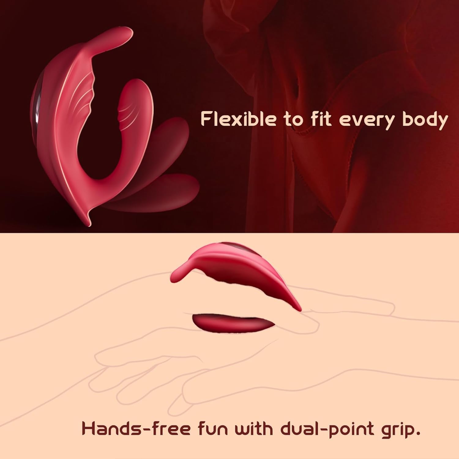 Couples App Remote Control Wearable Vibrator, Couple Women Adult Sex Toys, Long Distance Panty Vibrator with Rabbit Stimulator for G Spot Clitoral Penis Pleasure,  Female Kinky Sex Toy Game