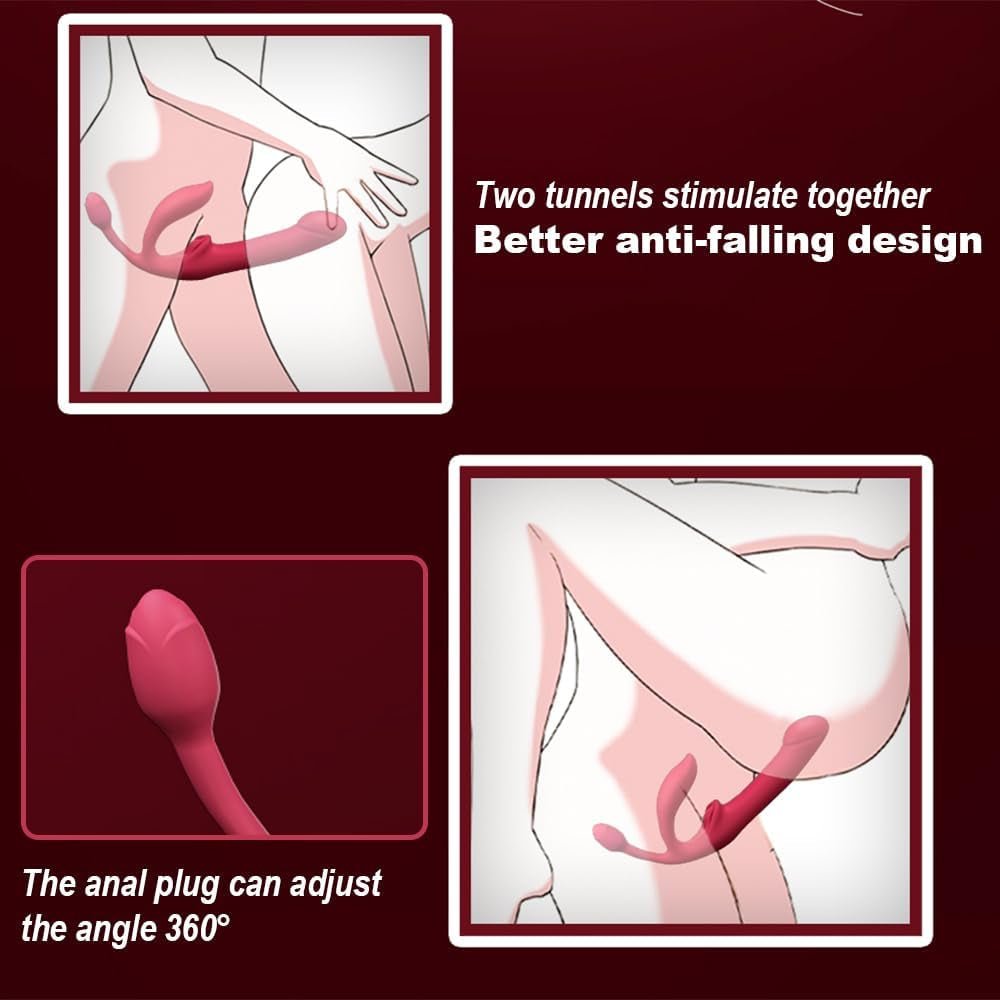 QuadSync Triple Head Strapless Strap On Vibrator - SinfulX - Personal Care > Sexual Wellness > Strapless Strap - On