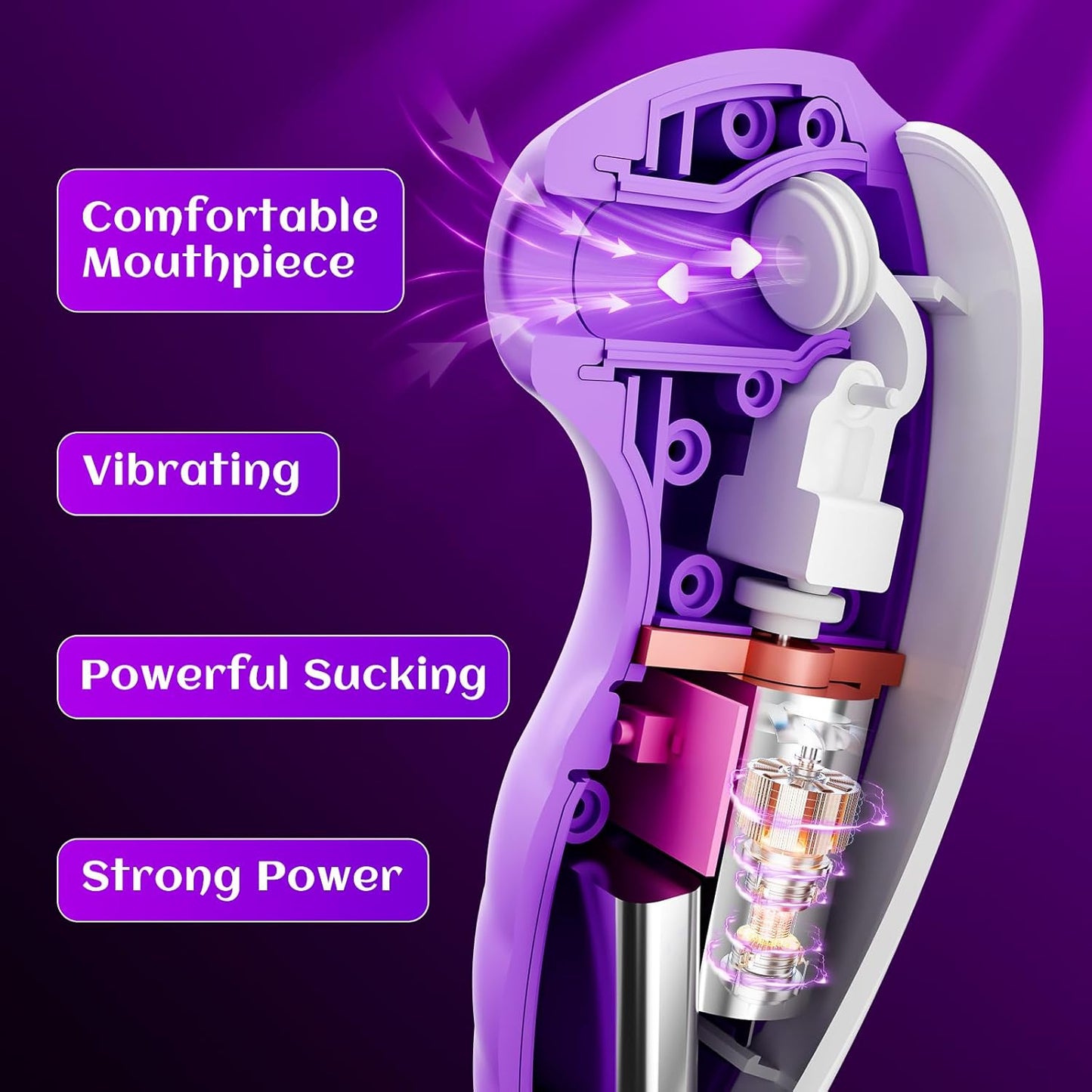 Sucking Vibrator Adult Sex Toys - Adult Toys for Women Clit Nipple Sucker Vibrators with 7 Sucking & Vibrating Modes, Womens Rose Sex Toy Suction Vibrator for Couples Female Sex Furniture - SinfulX - 