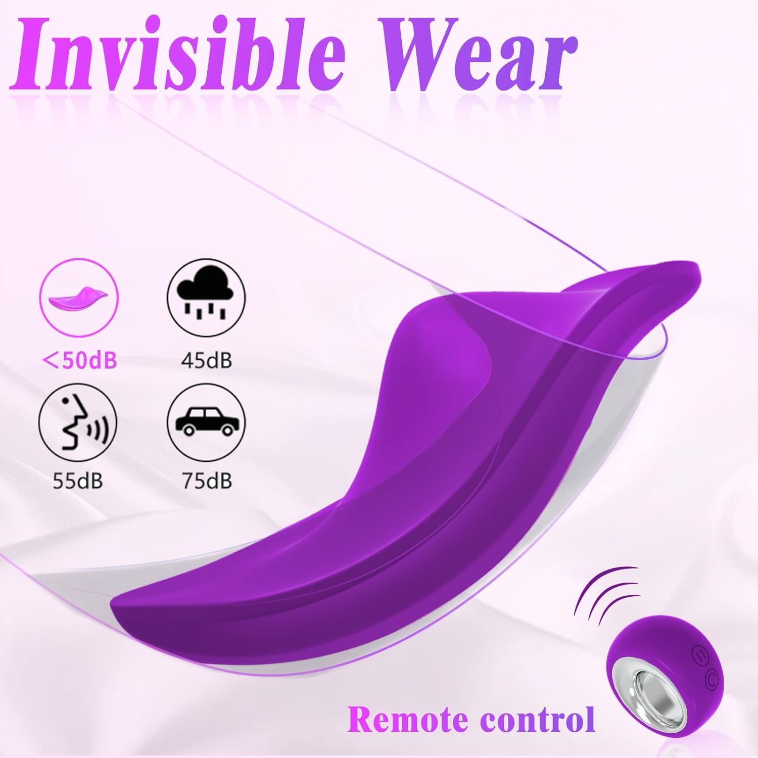 WhisperRose Wearable Panty Vibrator Remote 12 Modes - SinfulX - Personal Care > Sexual Wellness > Panty Vibrator