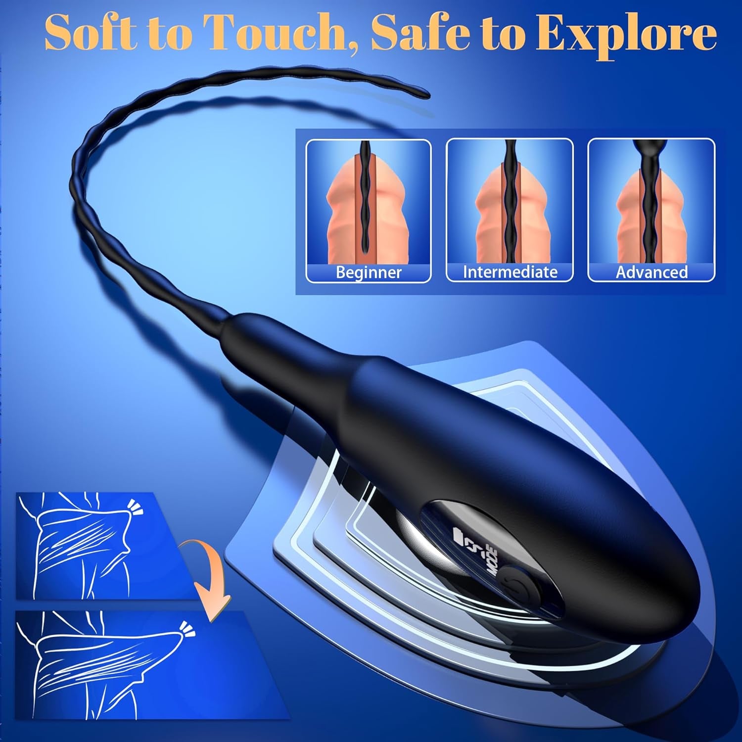 VantaPulse Vibrating Urethral Sound 9 Modes LED - SinfulX - Personal Care > Sexual Wellness > Penis Plug