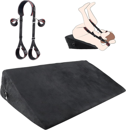ElevaBond BDSM Positioning Wedge Pillow Set with Straps & Harness - SinfulX - Personal Care > Sexual Wellness > Sex Pillow