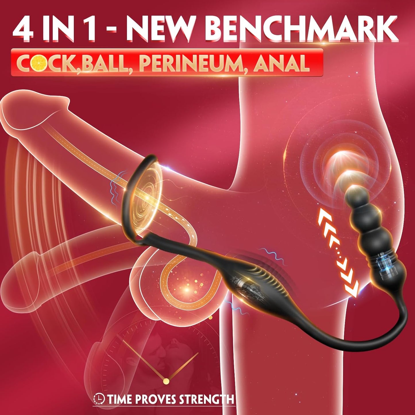 SyncThrustX Prostate Massager Cock Ring 10 Modes Thrusting - SinfulX - Personal Care > Sexual Wellness > Prostate Massager Cock Ring