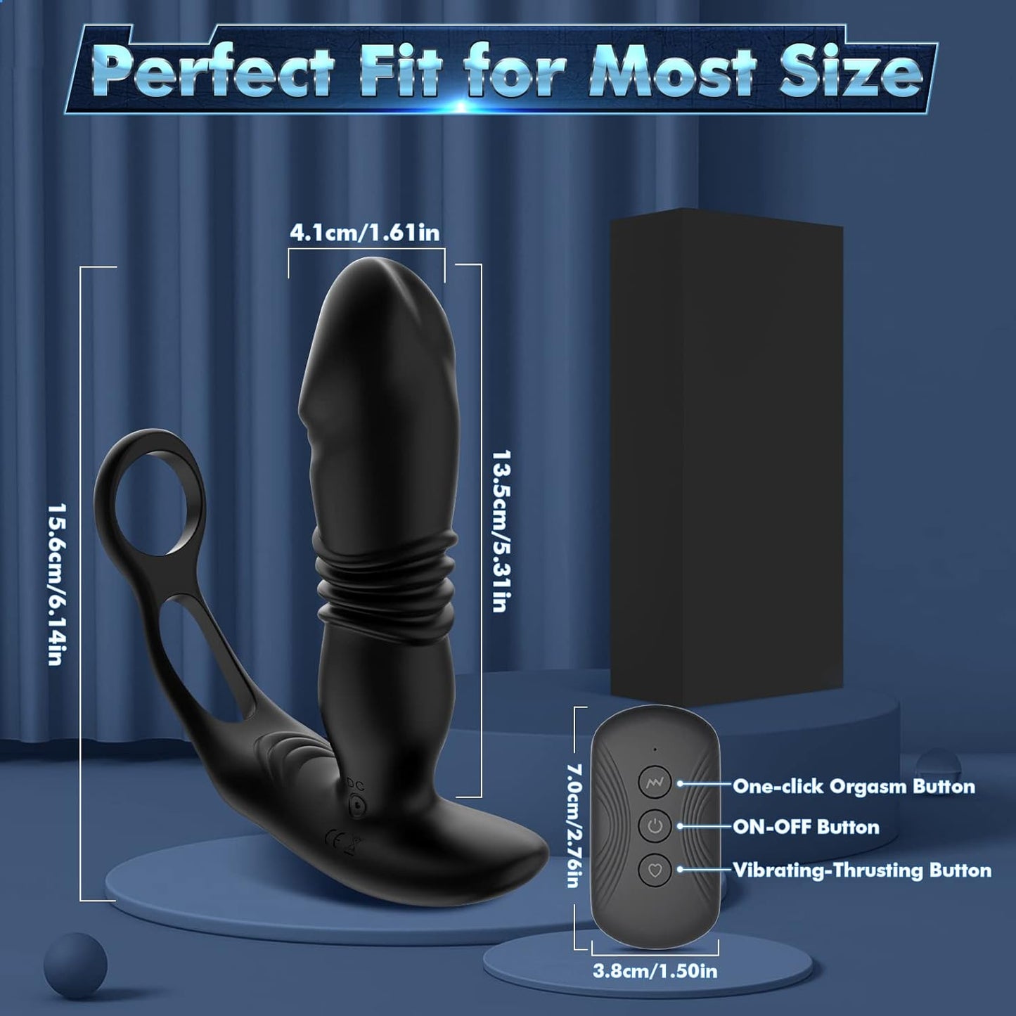 EnduroThrust App Control Thrusting Prostate Massager Cock Ring - SinfulX - Personal Care > Sexual Wellness > Prostate Massager Cock Ring