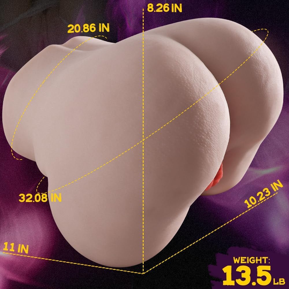 13.5LB Male Masturbator Sex Doll for Men, Flesh Realistic Pocket Pussies Big Butt Ass Light Male Love Doll Sex Toy for Men, Adult Toys with Vagina Anal Sex - SinfulX - 