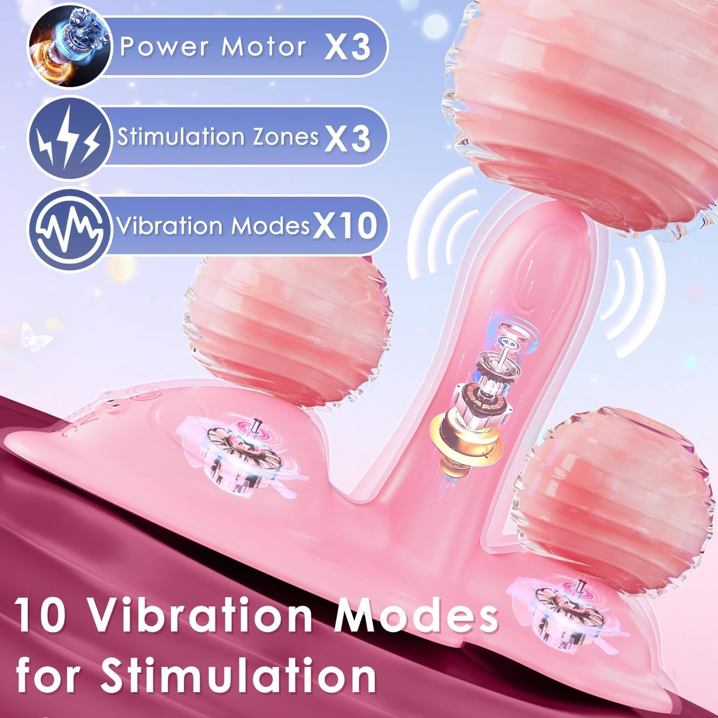 MonarchRide Sit and Ride Triple Motor Dildo Machine - SinfulX - 