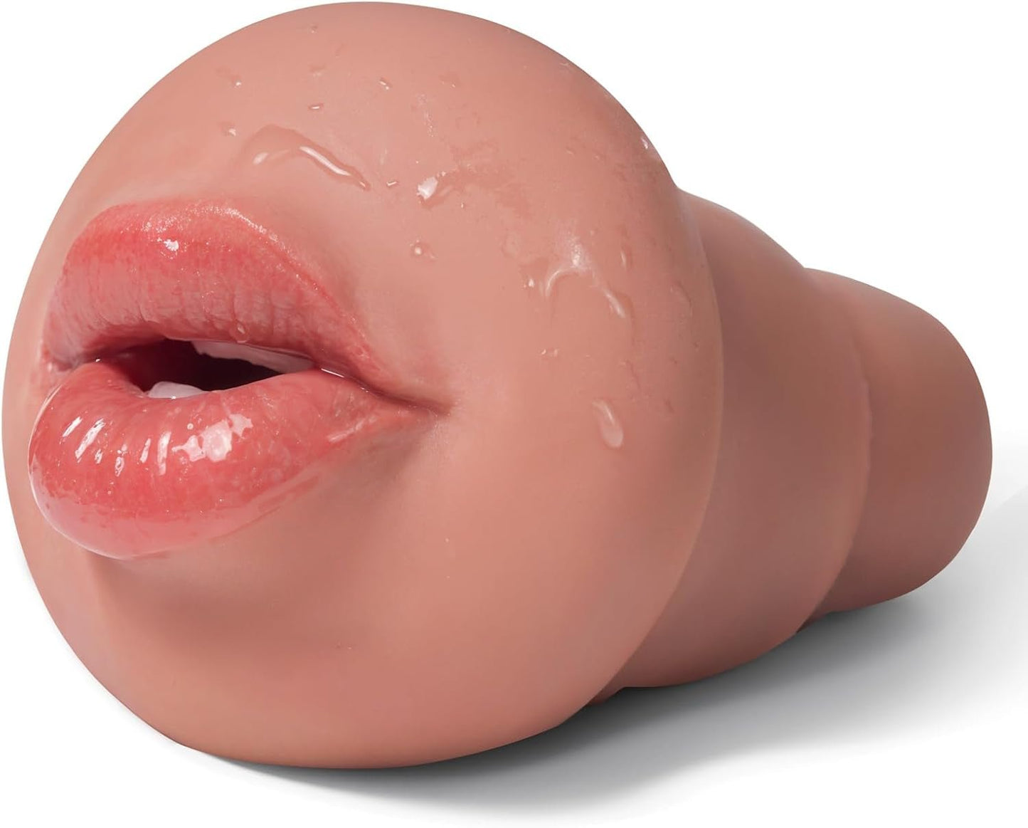 Pocket Pussy Sleeve Adapted to Any Penis Pump or Male Masturbator, Mouth Shaped, Adult Sex Toy,Washable and Portable,Tan - SinfulX - 