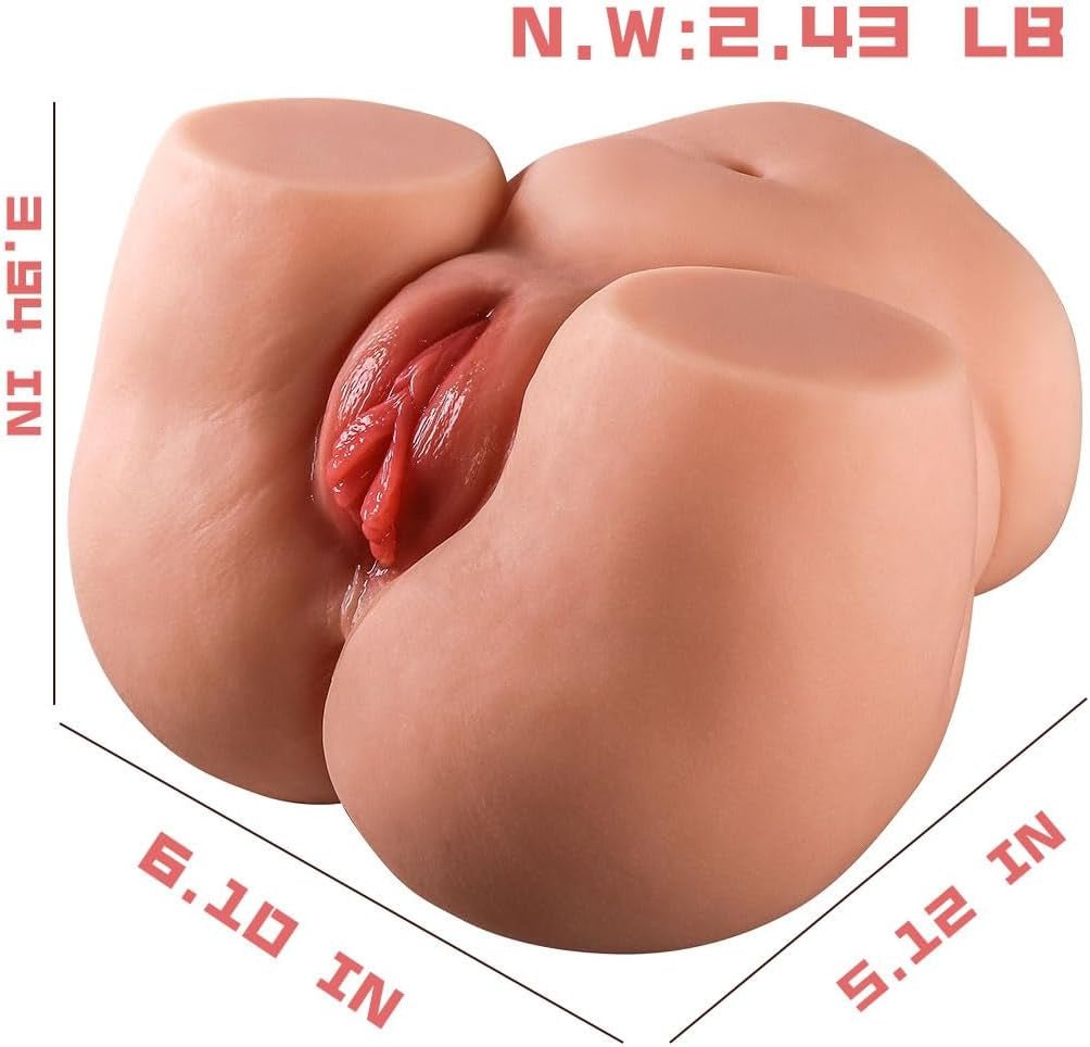 2.43Lbs Sex Doll for Male, Ass Pocket Pussy Sex Dolls for Men, Men'S Sex Toys, Female Adult Torso Mini Butt Stroker, Lifelike Soft Butt with Tight Vagina Anal Hip Male Masturbattor - SinfulX - 