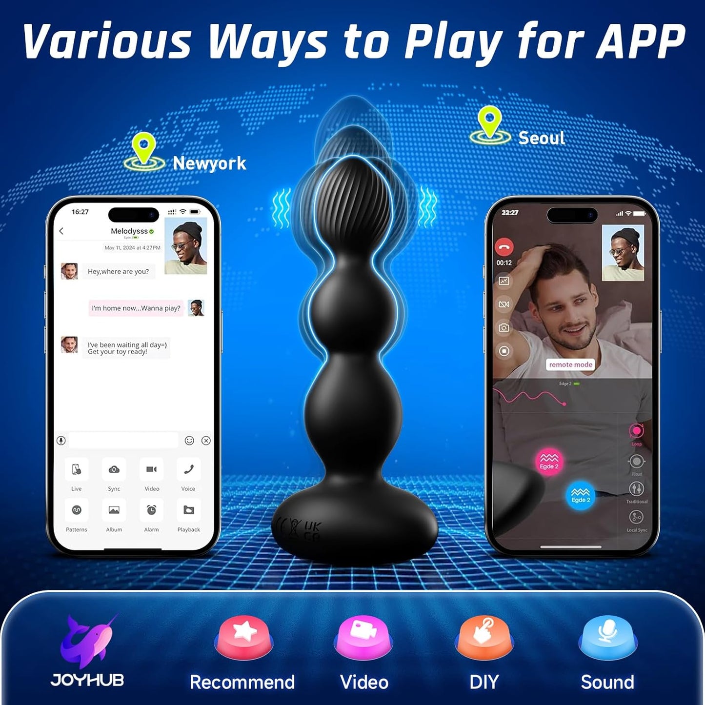360° Rotation Adult Sex Toys for Men Prostate Massager - Swirl Surround Stimulate Prostate Point APP Remote Control, Adult Toys Anal Plug with 10 Vibrating, Anal Toys Vibrator Mens - SinfulX - 