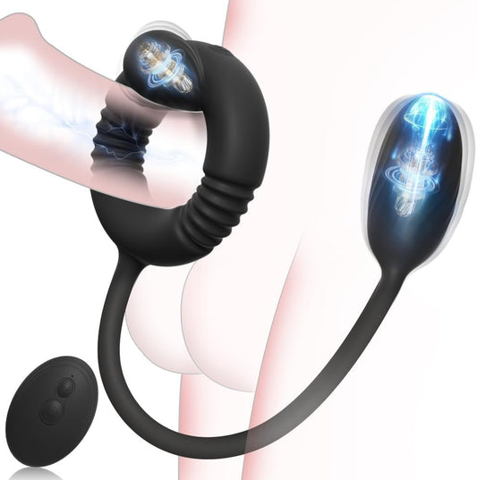 NexusForce Remote Cock Ring Prostate Massager 10 Modes Silicone - SinfulX - Personal Care > Sexual Wellness > Prostate Massager Cock Ring