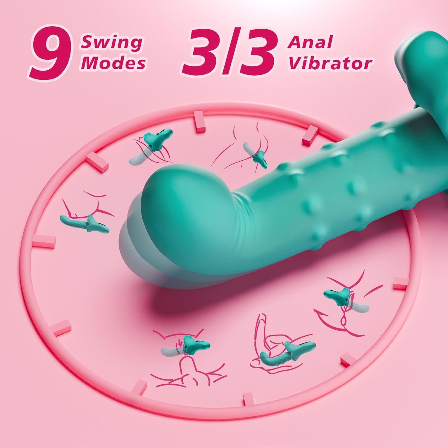 RosePulse Thrusting Vibrator Machine 9×9 Modes - SinfulX - 