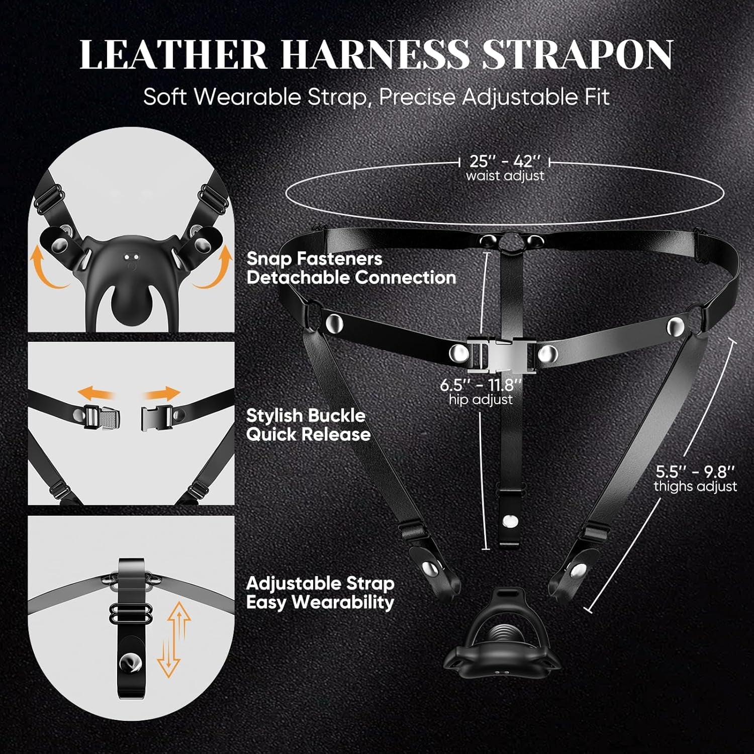 NoirControl Cock Ring Clit Vibrator Remote Harness 9 Modes - SinfulX - Personal Care > Sexual Wellness > Couples Cock Ring