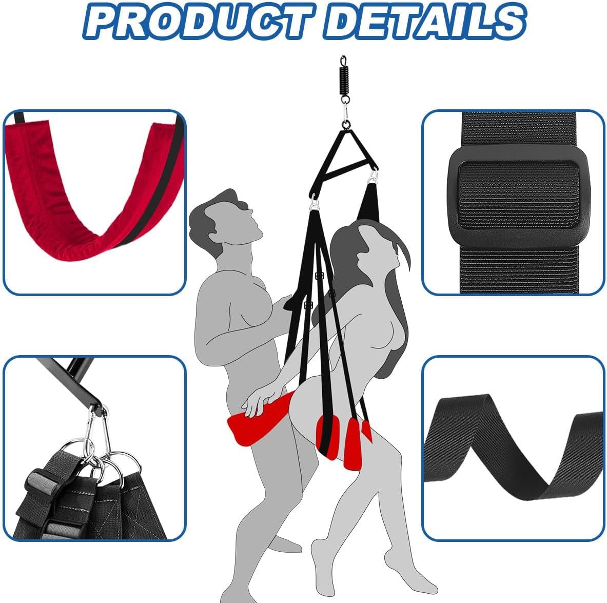 VireliX 360° Door Sex Swing Wide Seat 400lb - SinfulX - Personal Care > Sexual Wellness > Sex Swing