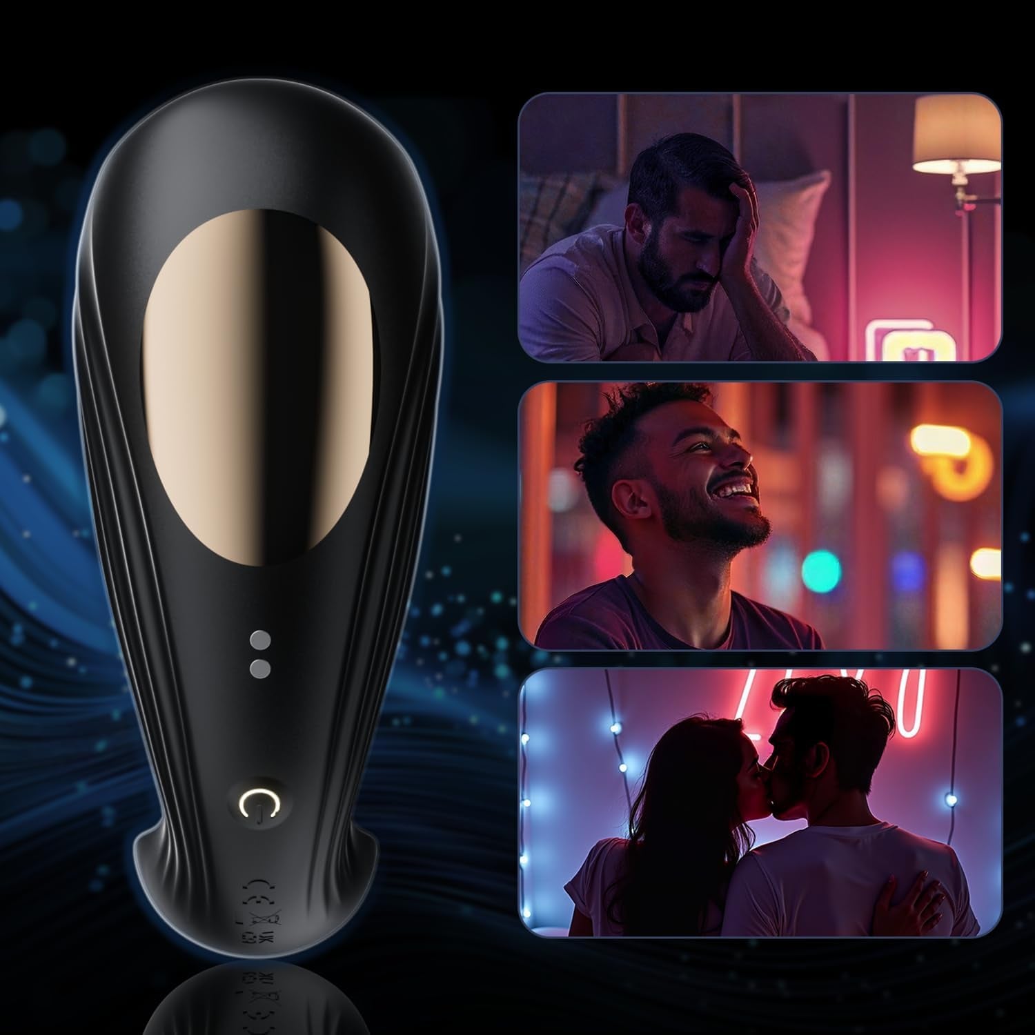 Sex Toys for Men Penis Sleeve Male Vibrator - Male Masturabtor Air Stroker Glans Training with 9 Vibrating + 9 Pulsating, Vibrating Massager for Adult Toys Sex Device Soft Silicone Pleasure Toys