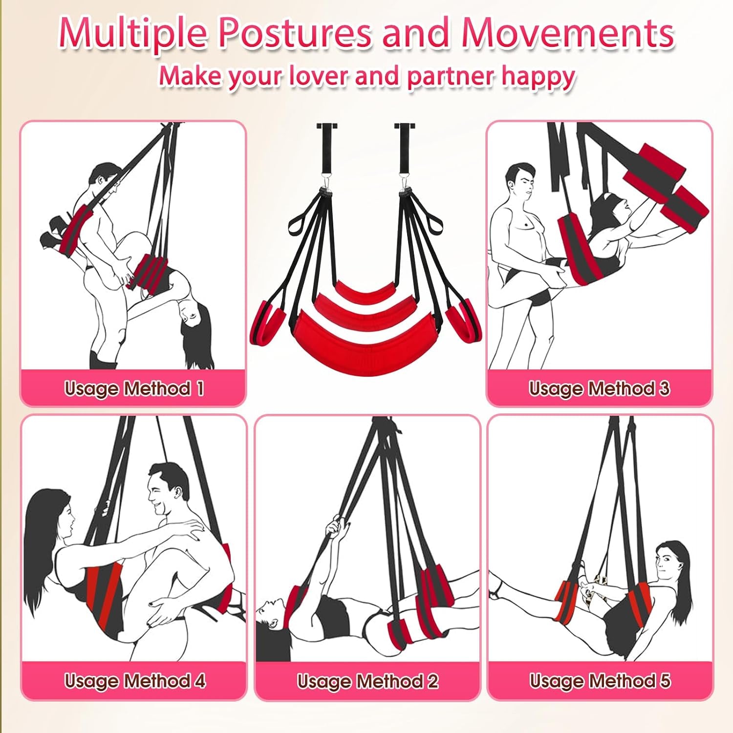 ShadowLift Adjustable BDSM Door Swing for Couples - SinfulX - 