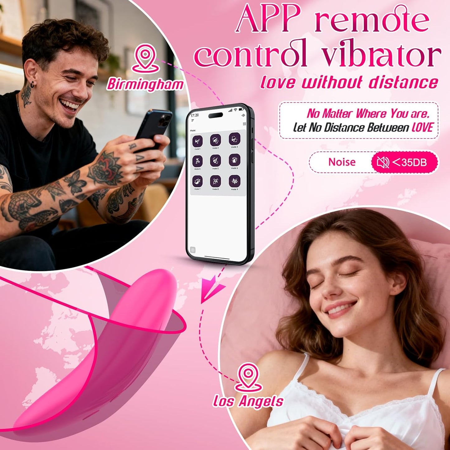 PulseLeaf APP Wearable Panty Vibrator Remote 9 Modes - SinfulX - Personal Care > Sexual Wellness > Panty Vibrator