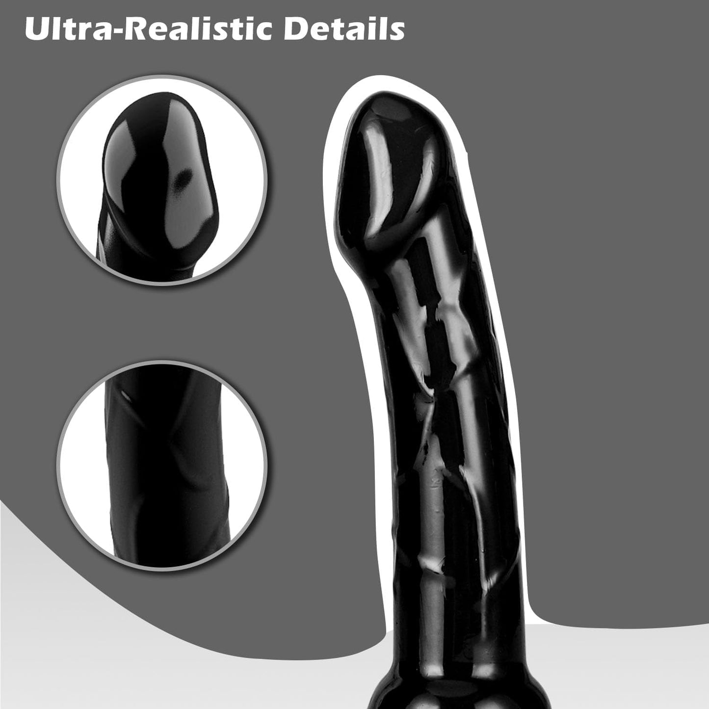 Harness Strap - On Realistic Dildos - Adjustable Strapless Strap - On Dildos with 2 Removeable Dildo Anal G - Spot Stimulation Sex Toys for Women Couples Lesbian (Double Dildo Black) - SinfulX - 