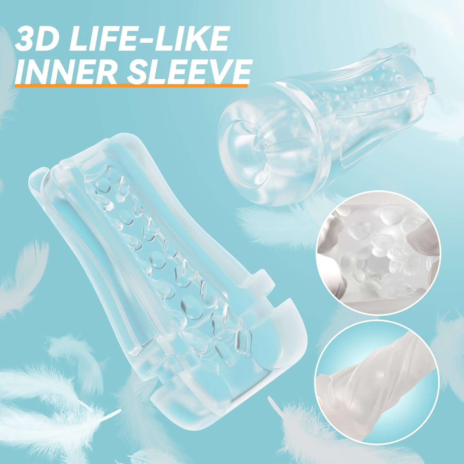 AI Interactive Sucking Male Masturbators - 7 Vibration & Suction Hands Free Pocket Pussy Male Stroker with 3D Realistic Textured, Blowjob Toy Penis Pump Adult Male Sex Toys for Men Sex Machine - SinfulX - 