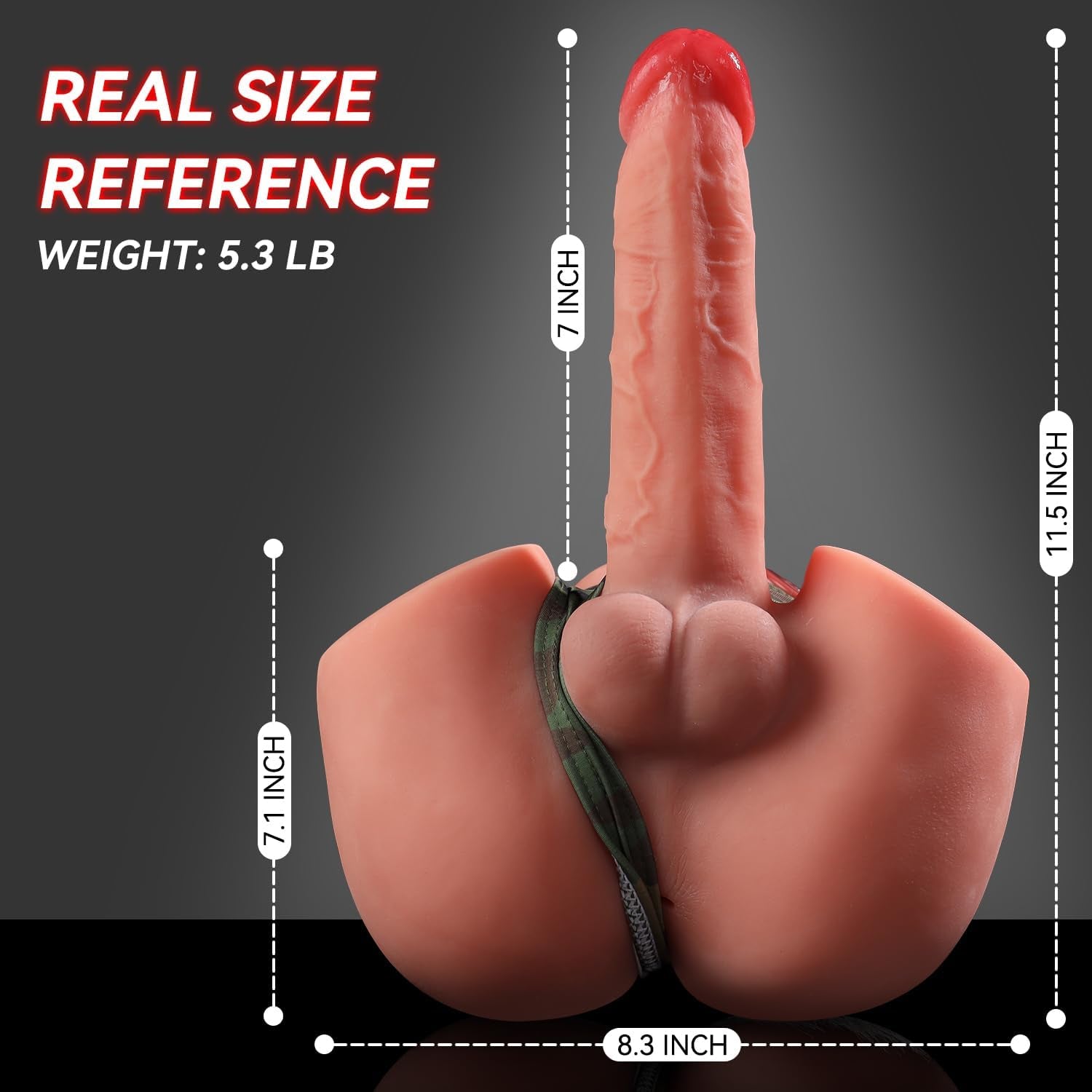 Male Sex Doll for Women with 7" Thrusting & Vibrating Dildo, Realistic Adult Sex Dolls Mini Butt with Tight Anal Channel Masturbation Sex Toy, Unisex Masturbator for Female Couples Gay Men - SinfulX - 