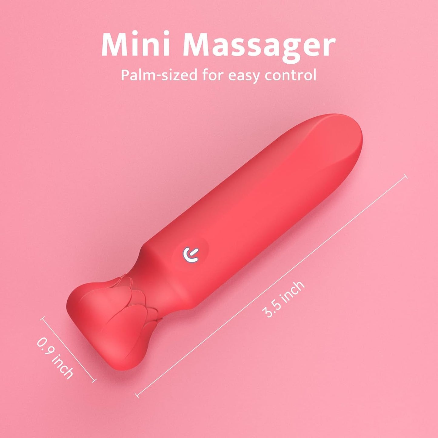 Mini Bullet Vibrator for Women – Clitoral & G Spot Stimulator, 10 Vibration Modes, Waterproof Silicone, Portable Rechargeable Sex Toy for Intense Pleasure (Red)