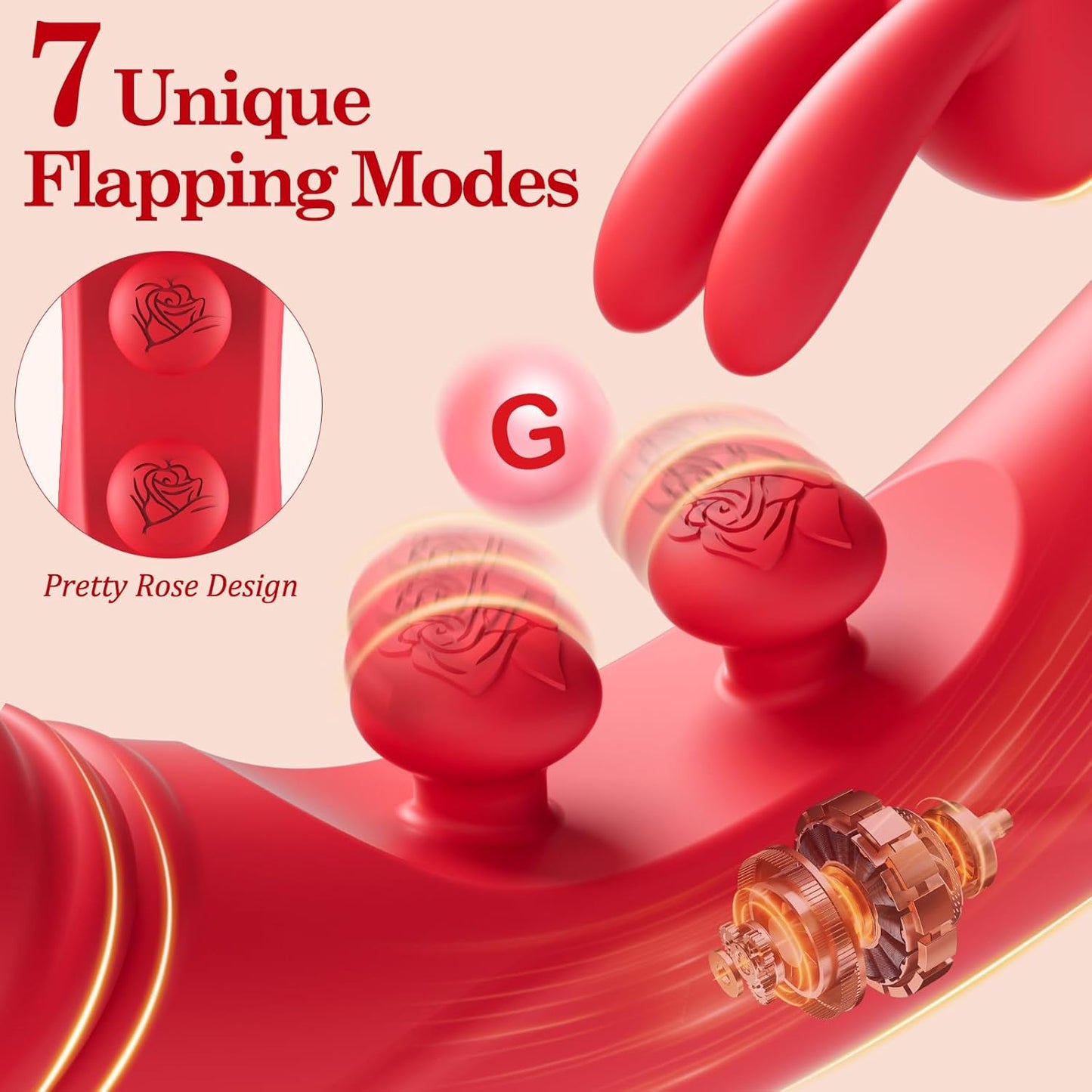 Vibrator Dildo Adult Sex Toys - G Spot Vibrator with 7 Flapping Modes, Women Sex Toys with 16 Vibrating Modes, Female Sex Toy for Clitoral Nipple Sex Stimulation, Rabbit Vibrator for Couples - SinfulX - 