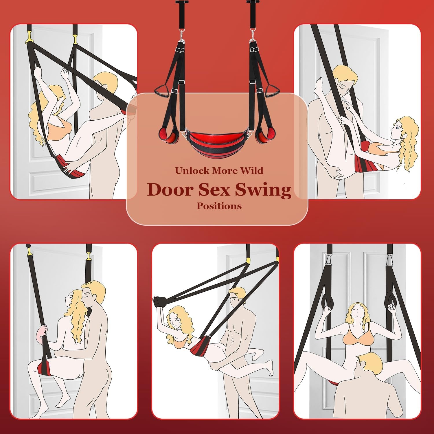 AerialyX 2 - in - 1 Door Sex Swing Large Cushion - SinfulX - Personal Care > Sexual Wellness > Sex Swing