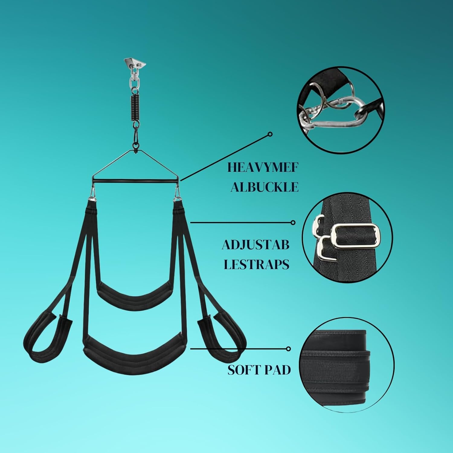 AerisyncX 360° Spinning Sex Swing Heavy Duty - SinfulX - Personal Care > Sexual Wellness > Sex Swing