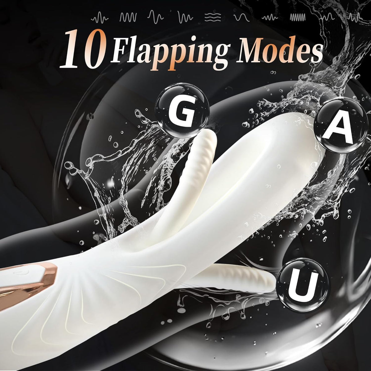 FlexWand Dual - Ended Flexible Wand Vibrator 10 Flapping 7 Modes - SinfulX - Personal Care > Sexual Wellness > Flapping/Tapping Vibrator