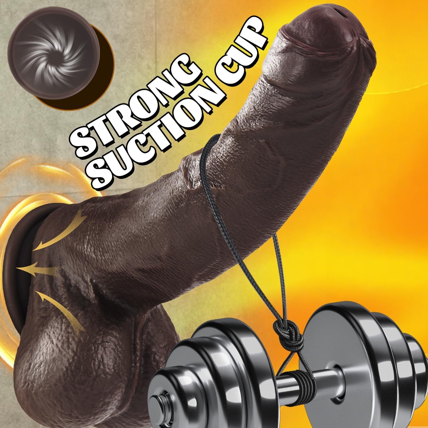 10'' Big Black Dildo with Movable Skin, Realistic Foreskin Dildo Uncut Dildos, Huge Thick BBC, Real Skin Dual Silicone Dildos with Strong Suction Cup, Adult Sex Toys for Men, Women and Gays - SinfulX - 