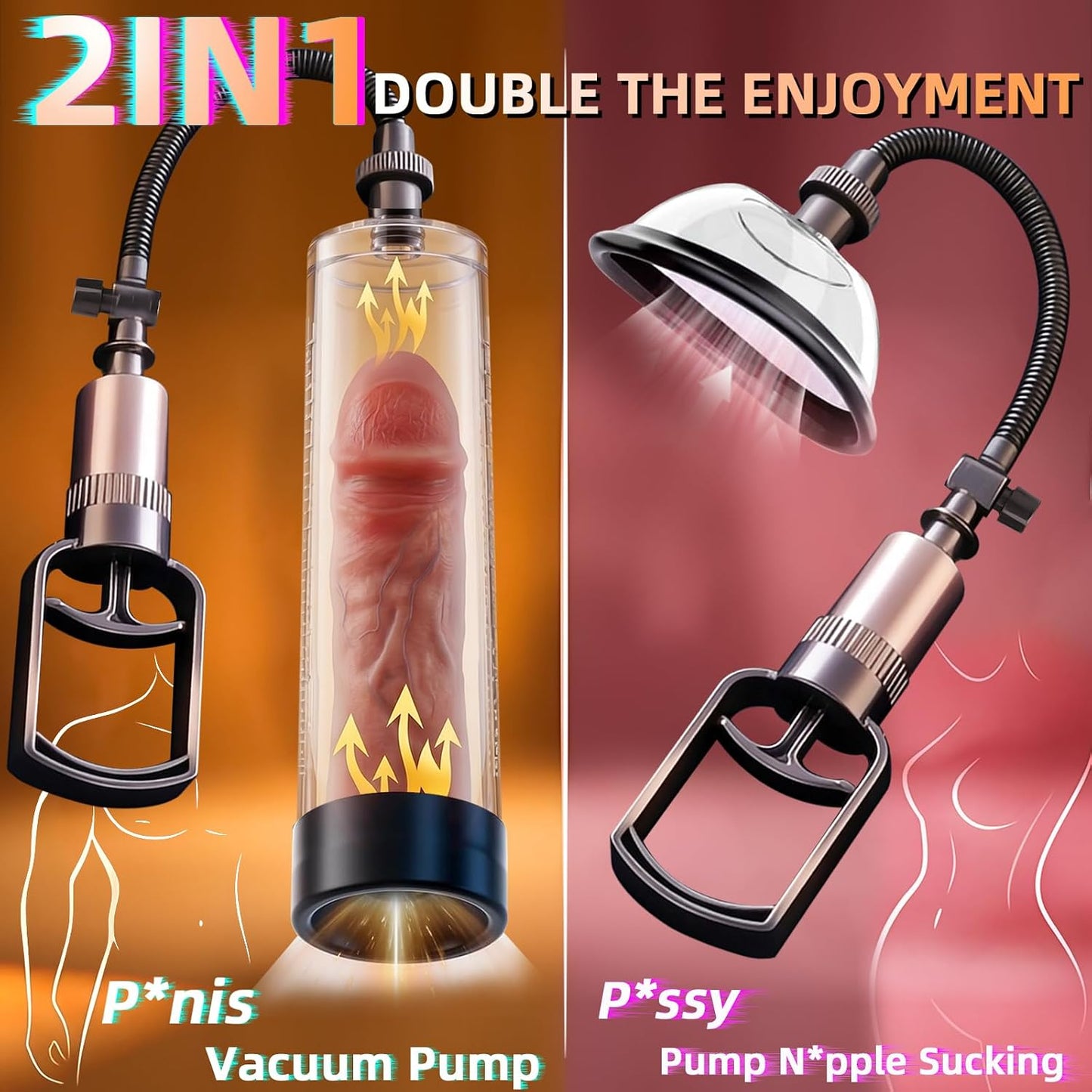 RaptureDraw Penis & Pussy Pump Set | Manual Vacuum Pump Kit