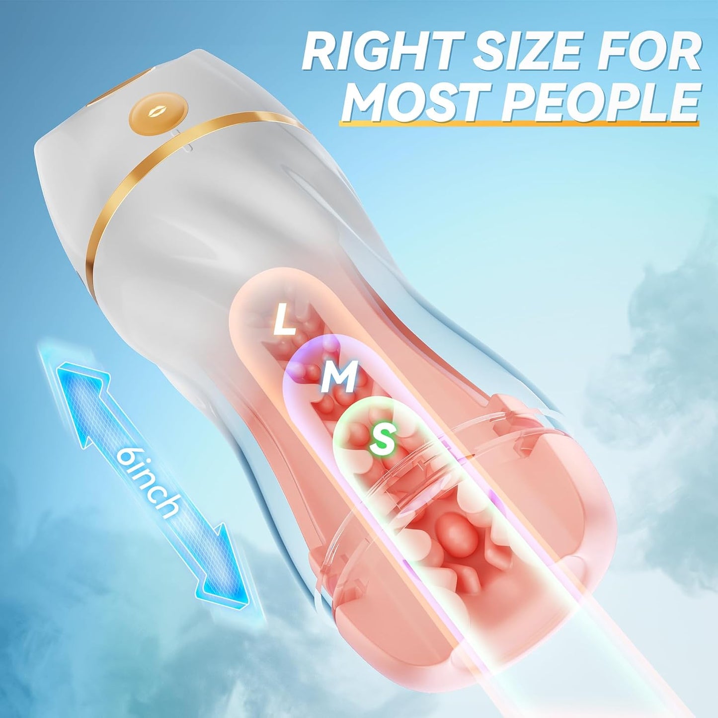 AI Interactive Sucking Male Masturbators - 7 Vibration & Suction Hands Free Pocket Pussy Male Stroker with 3D Realistic Textured, Blowjob Toy Penis Pump Adult Male Sex Toys for Men Sex Machine - SinfulX - 