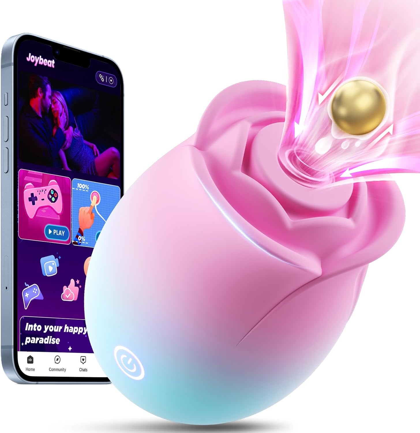 Adult Toys Vibrator Sex Toy - APP Control Rose Sex Toy Adult Toy with 9 Sucking & Vibrating for Women Nipple Clit, Vibrators Rose Sucker Games Stimulator for Couple Woman Sex Furniture - SinfulX - 
