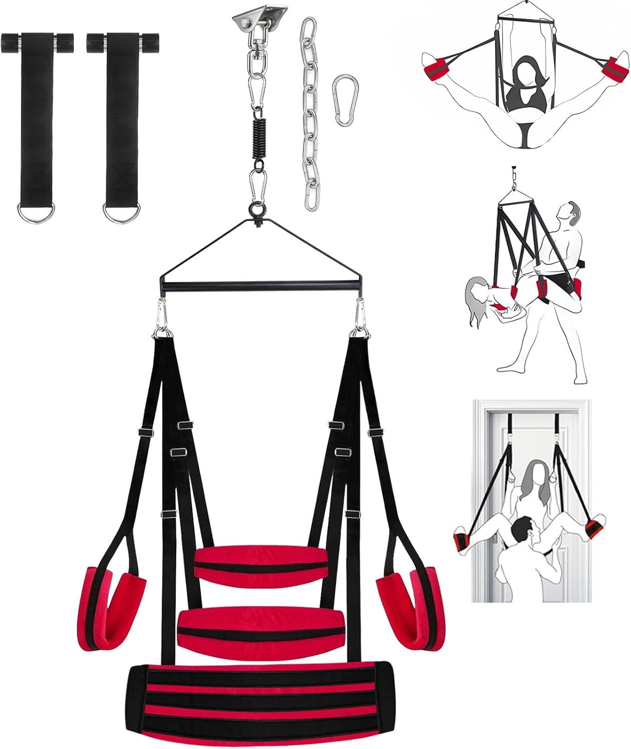 VortexSpin 360° Ceiling BDSM Swing 800lb Adjustable - SinfulX - 
