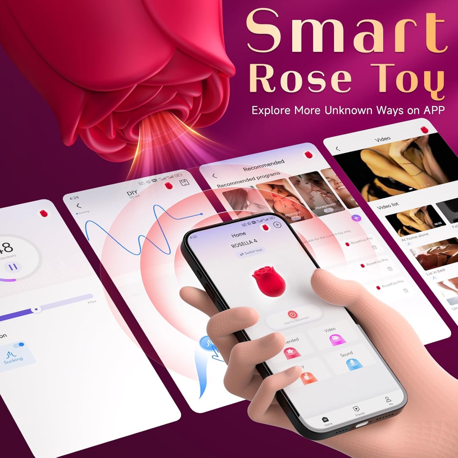 Rose Toy Women Sex Toys - Adult Toys for Women Rose Sex Toy Clit Sucker Sucking Vibrator with 10 Suction Modes Vibrater Dildo Anal Couples Female Adult Toy Dildos Vibrators Jewelry - SinfulX - 
