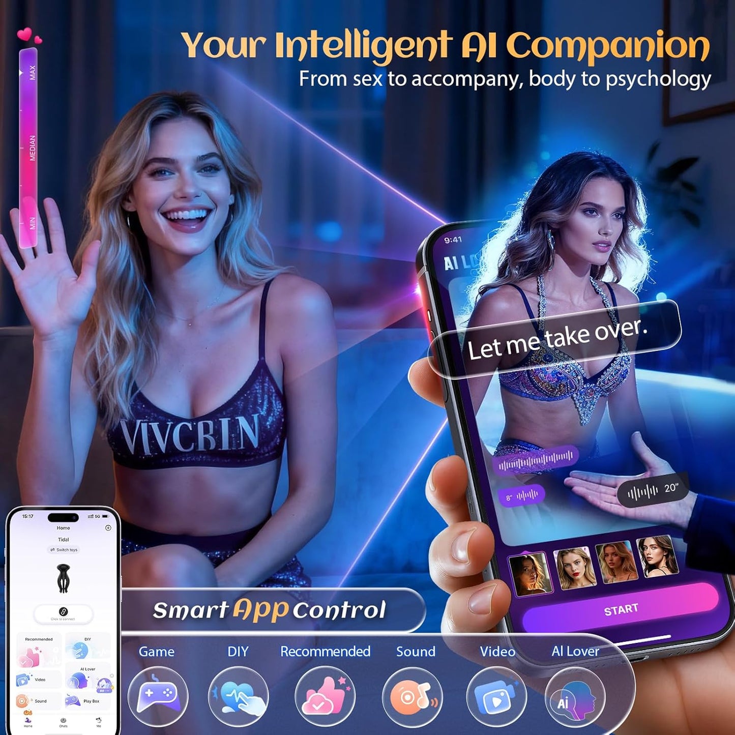 Male Sex Toys for Men Tentacle Shaped Penis Vibrator - Male Masturbator Couples Sex Toy with 10 Vibrating 360° Wrapping for Glans Clit Nipple Stimulation, Handheld Adult Toys for Men Women - SinfulX - 