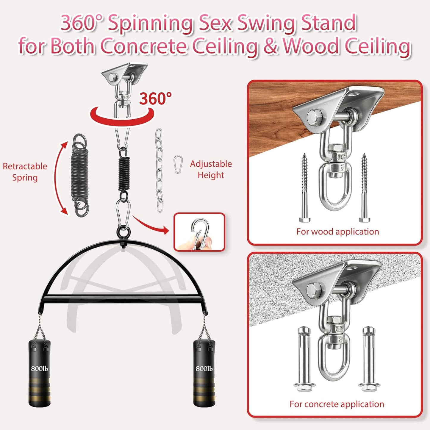 AeroSpin 360° Adjustable Premium Sex Swing - SinfulX - 