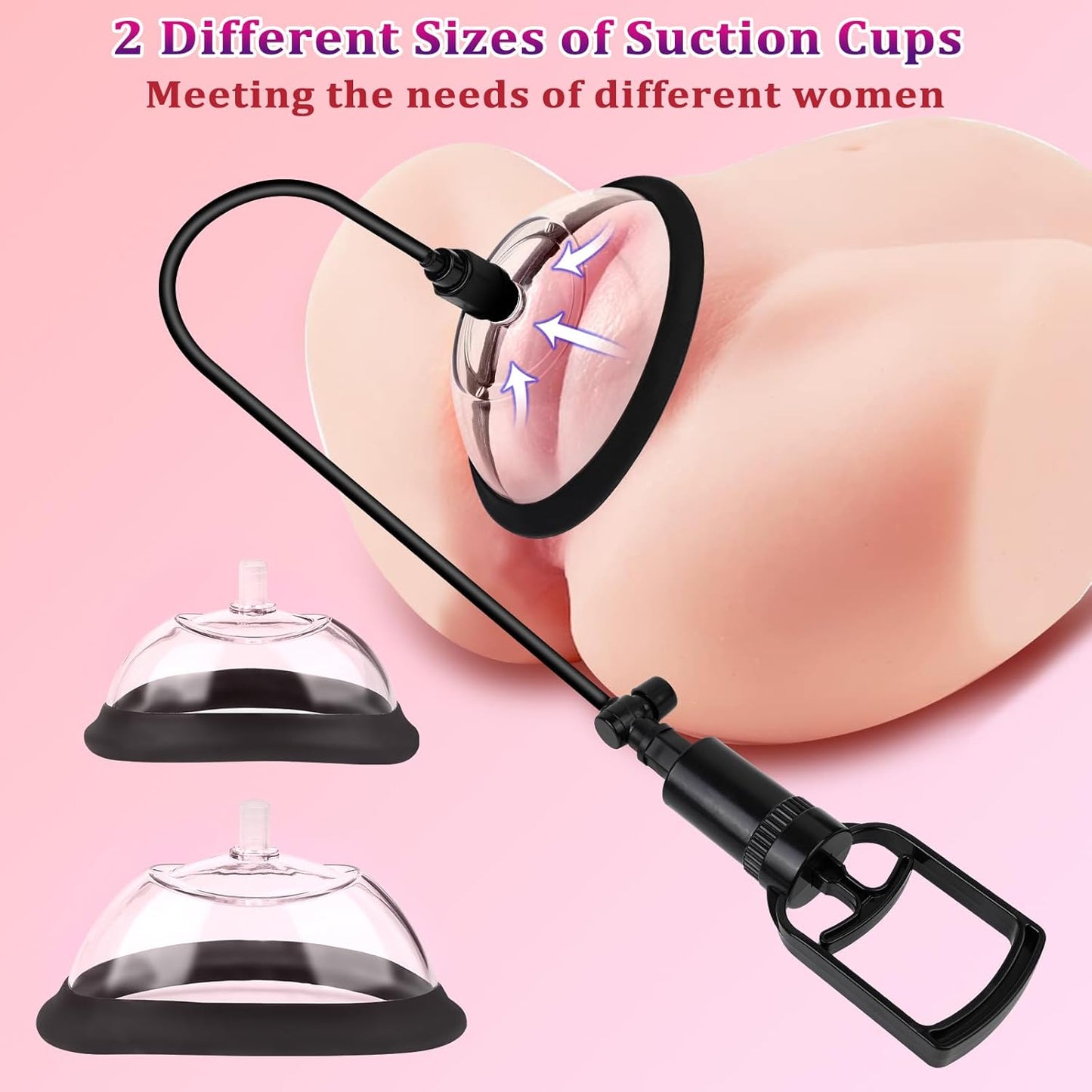 SuctionBloom Pussy Pump & Nipple Suction Kit 4 Cups - SinfulX - Personal Care > Sexual Wellness > Pussy Pump