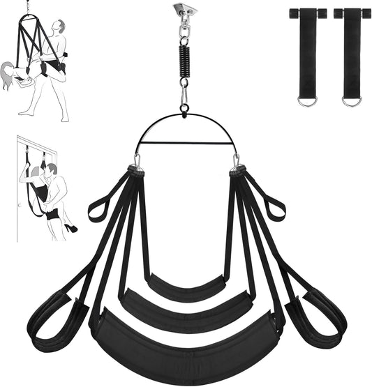 OrbitBond BDSM Sex Swing with Handcuffs 360° - SinfulX - 