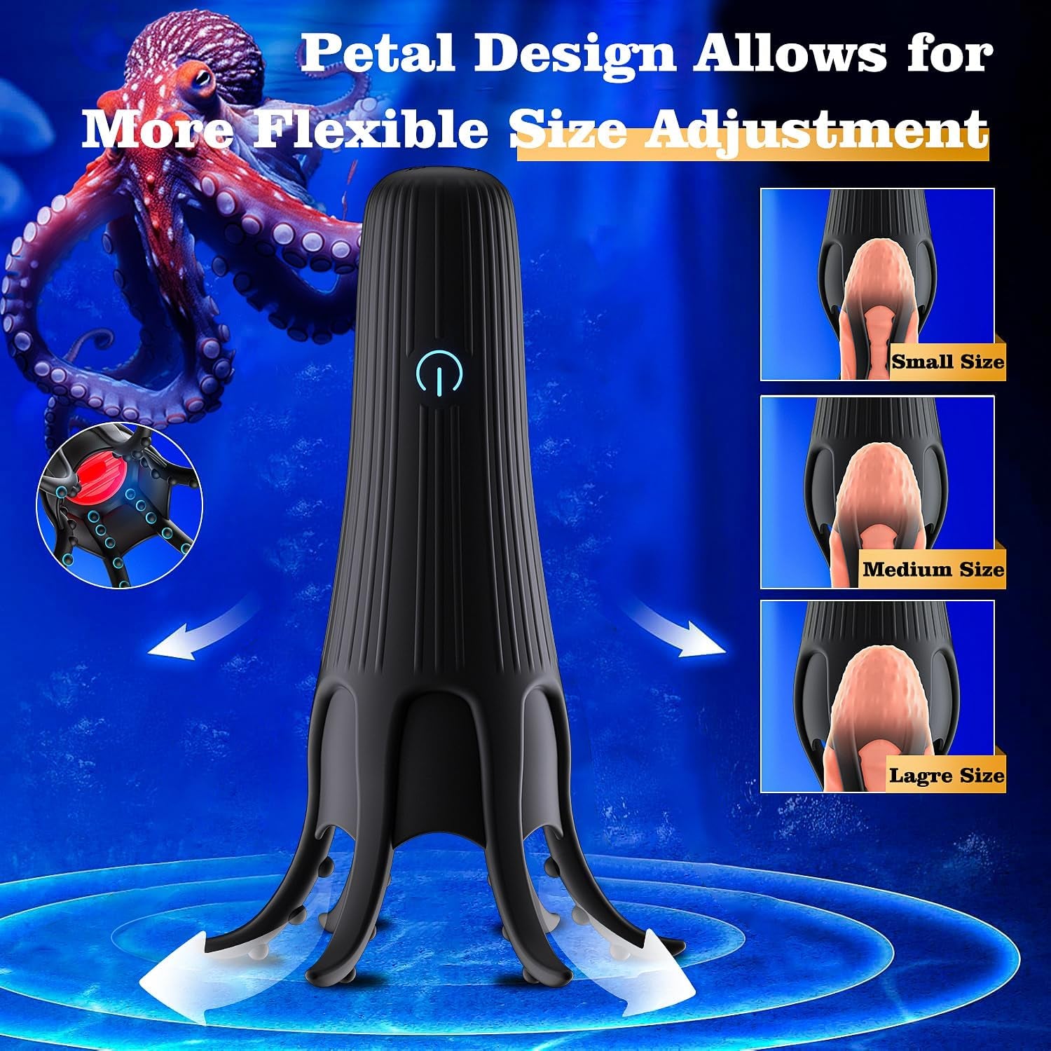 Male Sex Toys Penis Vibrator for Men,Male Masturbator with 10 Tongue-Licking Vibrating Modes Male Stroker,Penis Trainer with 6 Tentacles Male Vibrator,360°Training Wrapped Adult Sex Toys for Men Women