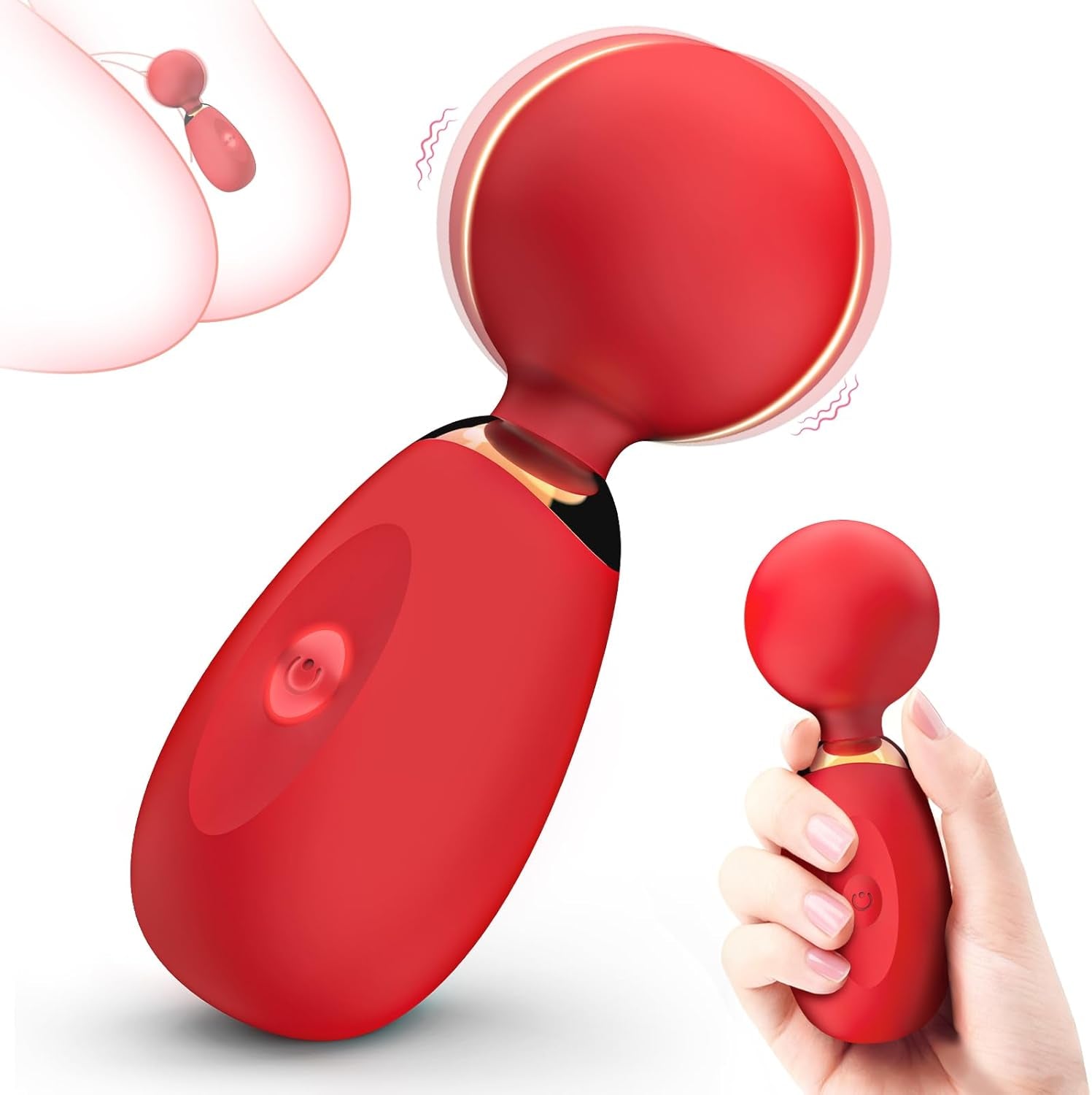 Vibrator Wand Sex Toys Women, Mini Vibrator Clitoral Stimulator with 10 Vibration Modes, Adult Toys for Women Vibrating Wand Massager, Vibrators Waterproof Female Sex Toys Adult Sex Toys & Games