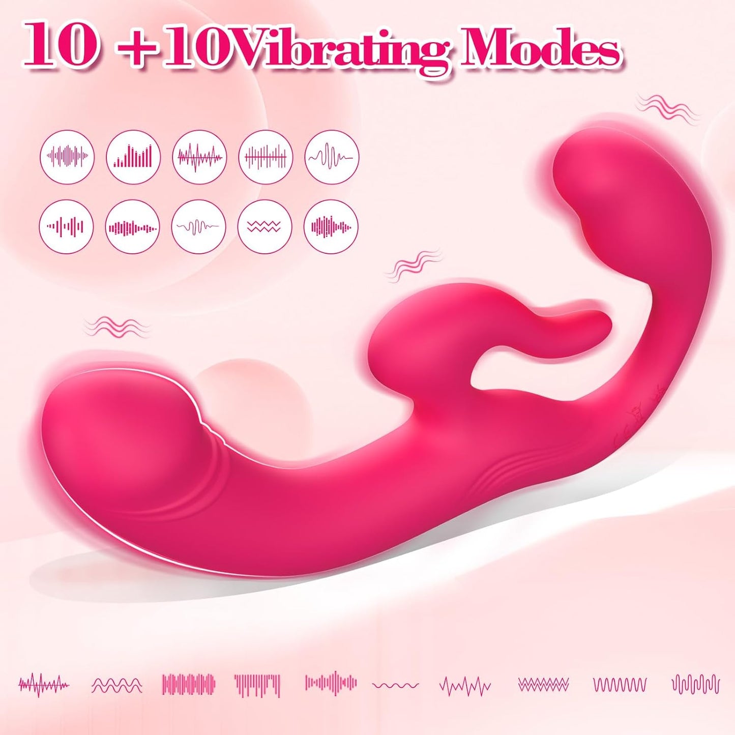 TriFusion Strapless Strap On Triple Motor Vibrator - SinfulX - Personal Care > Sexual Wellness > Strapless Strap - On