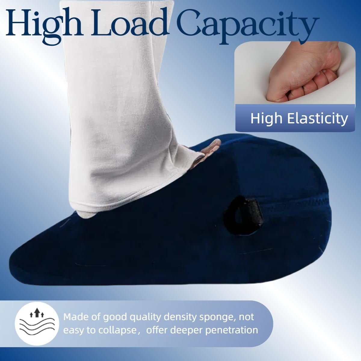 AzureBond Blue Foam Positioning Wedge Pillow with Handcuffs - SinfulX - Personal Care > Sexual Wellness > Sex Pillow