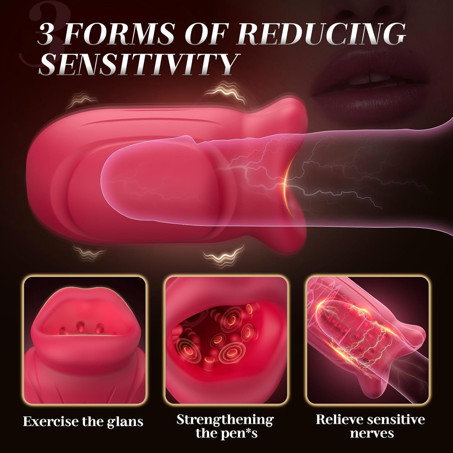 Male Sex Toys for Men - Male Masturbator Penis Vibrator with 10 Vibrating & APP, Mouth Blowjob Stroker Trainer Adult Sex Toys for Prolong Endurance, Pocket Pussy Mens Sex Toy Sex Machine - SinfulX - 