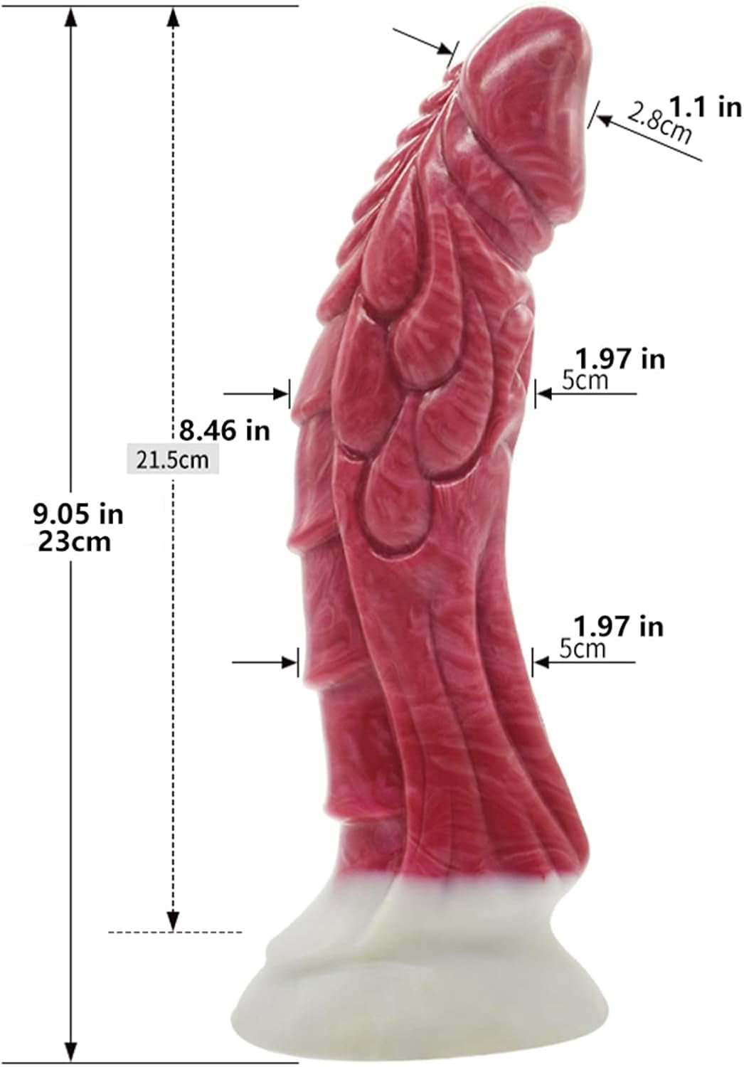 9.05'' Liquid Silicone Dildo Squirting Dildo, Realistic Animal Ejaculating Dildo with Strong Suction Cup, Monster Dildo Anal Dildo Sex Toy, Women Dildo Adult Sex Toy, Red - SinfulX - 