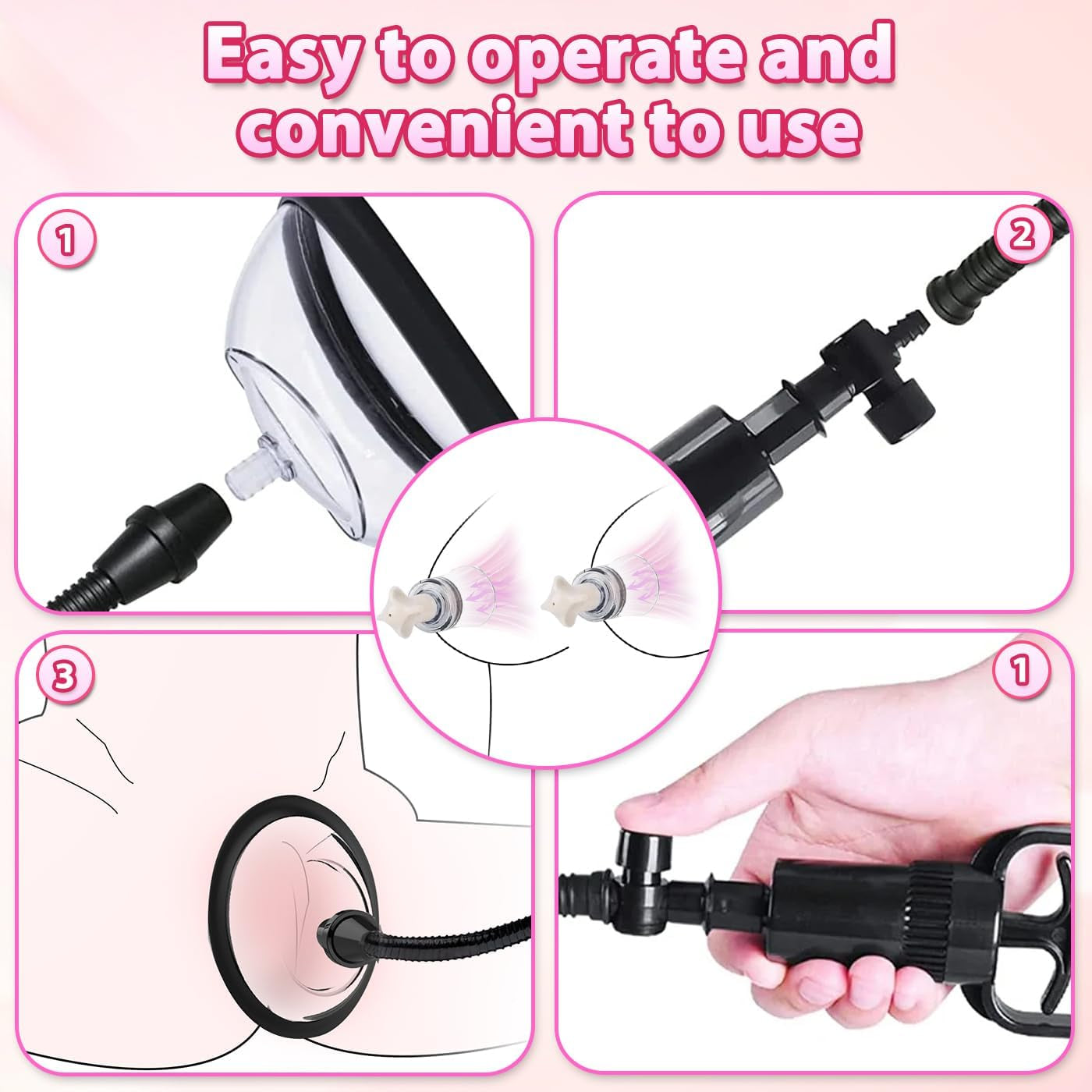 DualCovet Nipple Pump & Clitoral Suction Set | Manual Vacuum