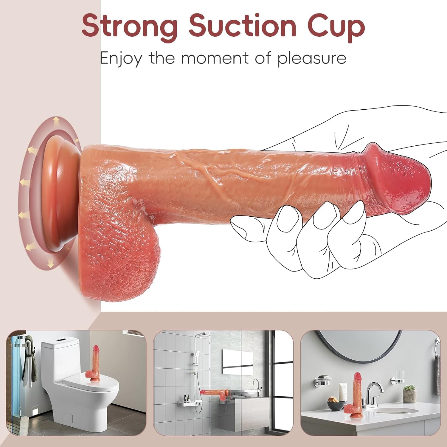 Squirting Dildo Ejaculating Dildo Ejaculating Toy Realistic Dildos Strong Suction Cup Real Skin Soft Silicone Dildos Sex Toys for Women Men Adult Toys - SinfulX - 