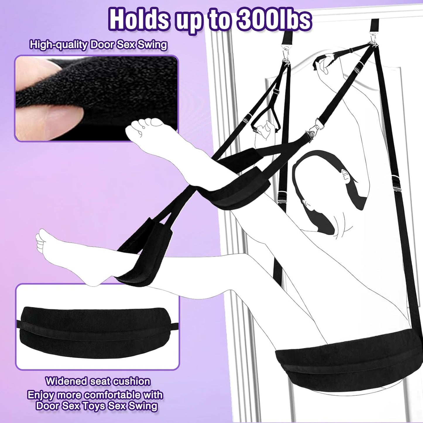 NoctyraX 2 - in - 1 Door Sex Swing Restraint Kit - SinfulX - Personal Care > Sexual Wellness > Sex Swing